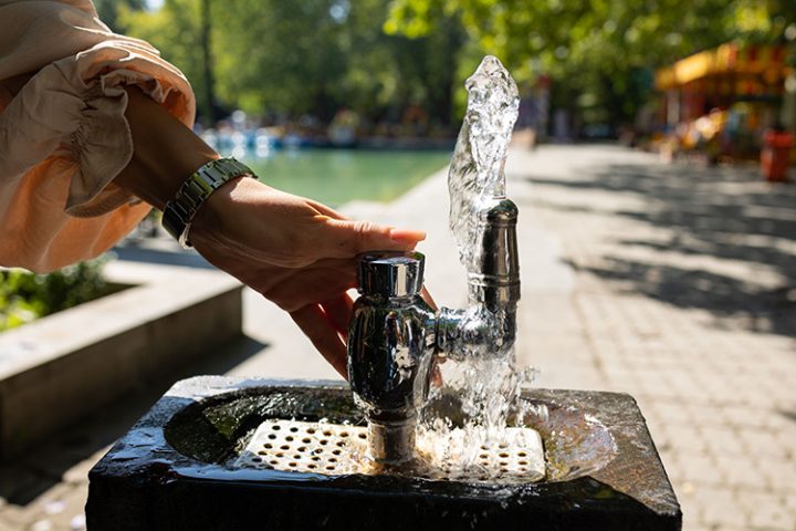 Streets of Yerevan with Water Saving Drinking Fountains